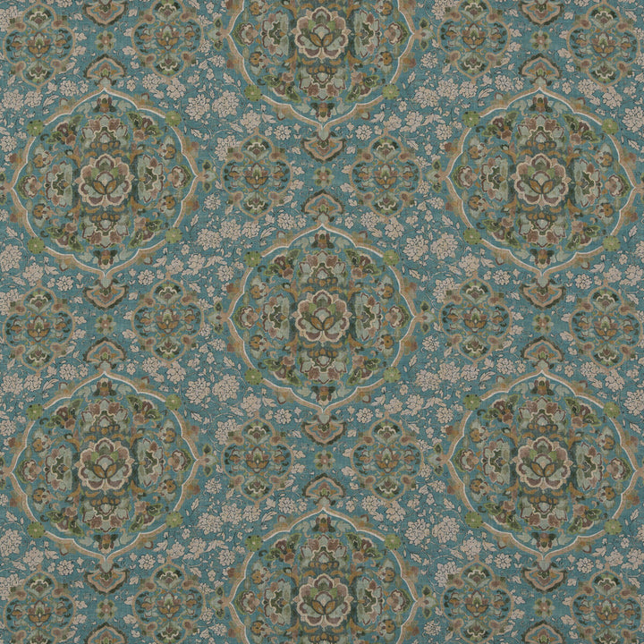Kiana Teal by G P & J Baker Designer Fabric CASPIAN VISCOSE - 67%;LINEN - 33% United Kingdom Horizontal: 16.942 and Vertical: 23.64 51.22 - Swanky Fabrics -