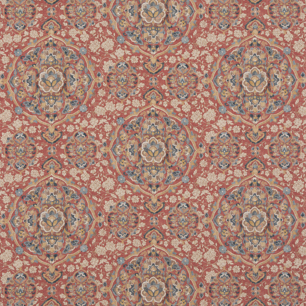 Kiana Red/Blue by G P & J Baker Designer Fabric CASPIAN VISCOSE - 67%;LINEN - 33% United Kingdom Horizontal: 16.942 and Vertical: 23.64 51.22 - Swanky Fabrics -