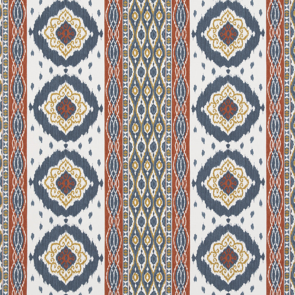 Crosby Indigo by G P & J Baker Designer Fabric CASPIAN COTTON - 60%;LINEN - 40% India Horizontal: 26.989 and Vertical: 12.608 53.978 - Swanky Fabrics -