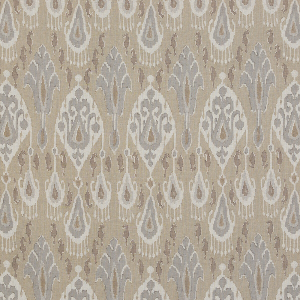 Ikat Bokhara Linen Parchment by G P & J Baker Designer Fabric CASPIAN LINEN - 100% Thailand Horizontal: 10.441 and Vertical: 27.58 52.402 - Swanky Fabrics -