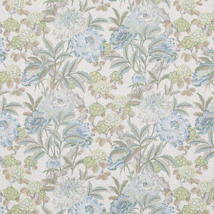 Summer Peony Aqua by G P & J Baker Designer Fabric
