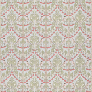 Birds & Cherries Cotton Soft Blue by G P & J Baker Designer Fabric