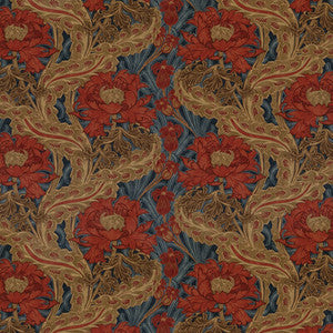 Brantwood Velvet Red/Blue by G P & J Baker Designer Fabric