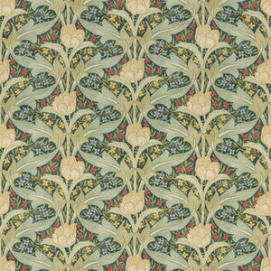 Tulip & Jasmine Cotton Emerald by G P & J Baker Designer Fabric
