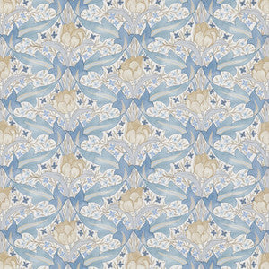 Tulip & Jasmine Cotton Blue by G P & J Baker Designer Fabric