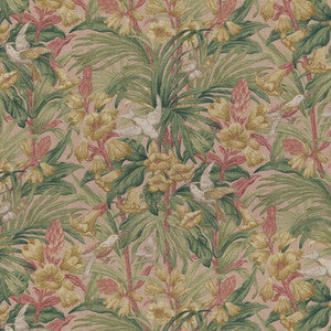 Trumpet Flowers Blush by G P & J Baker Designer Fabric