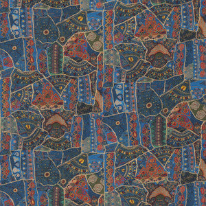 Front Row Jewel Blue BP11052.1.0 By G P & J Baker Designer Fabric