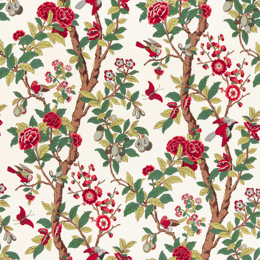 Eldon - Document Red/Green BP11072.1.0 by G P & J Baker Designer Fabric