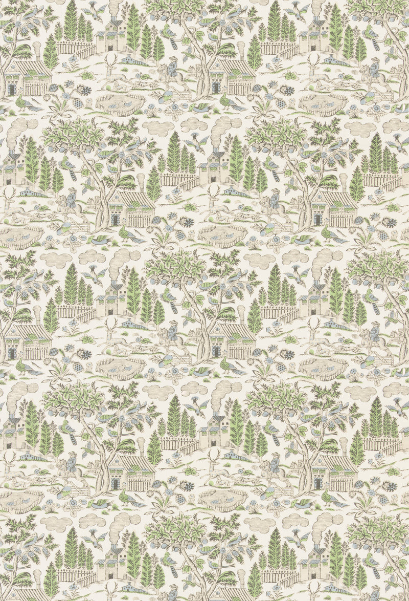 Home Park - Green/Blue BP11092.2.0 by G P & J Baker Designer Fabric