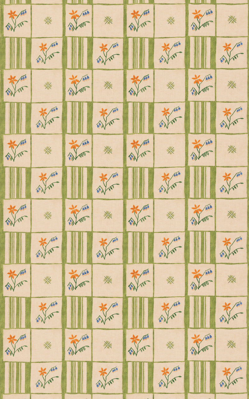 Forget-Me-Not - Green BP11137.3.0 by G P & J Baker Designer Fabric