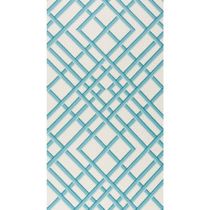 Treillage Sidewall Aqua by Brunschwig & Fils Designer Wallcovering