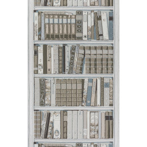 Bibliotheque Greige by Brunschwig & Fils Designer Wallcovering