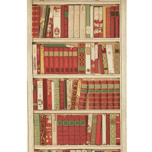 Bibliotheque Red by Brunschwig & Fils Designer Wallcovering