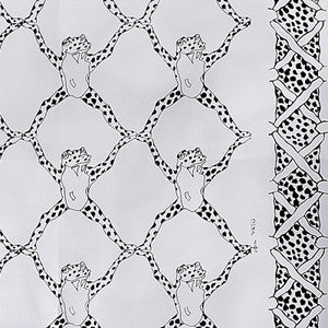 Frog Treillage On Vinyl Black & White by Brunschwig & Fils Designer Wallcovering