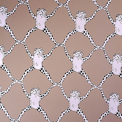 Frog Treillage On Vinyl Mushroom by Brunschwig & Fils Wallcovering Brunschwig & Fils Wallcovering Frog Treillage On Vinyl MushroomWallcovering VINYL - 100% United States </p><p>Repeat: H: 24, V: 12 27 - Fabric Carolina -