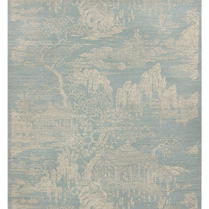 Loyang On Sisal & Cotton Cream On Iceberg by Brunschwig & Fils Designer Wallcovering