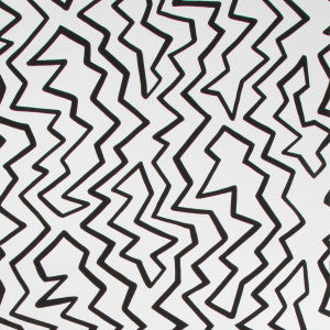 Staccato On Paper Black On White by Brunschwig & Fils Designer Wallcovering
