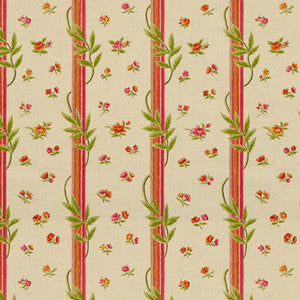 Les Pampres Rose/Mandarin by Brunschwig & Fils Designer Fabric