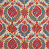 Zenobia Linen Print Pompeian Red/Blue by Brunschwig & Fils Designer Fabric