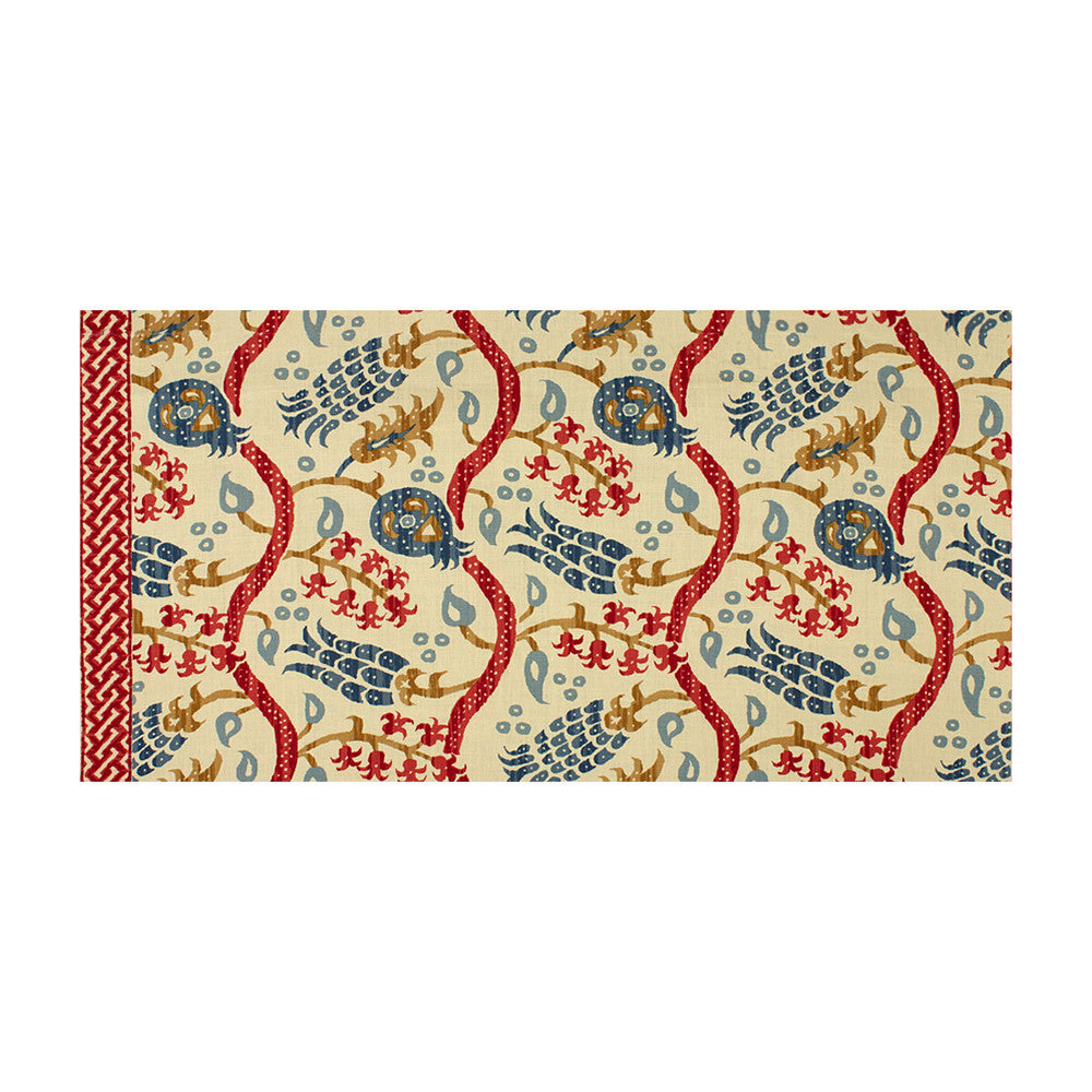 Nisiotiko Linen Print Pomegranate/Oxford Blue by Brunschwig & Fils Fabric Brunschwig & Fils Fabric Nisiotiko Linen Print Pomegranate/Oxford BlueFabric LES ALIZES LINEN - 100% United States </p><p>Repeat: H: 54, V: 27.5 54 - Fabric Carolina -