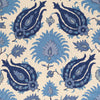 Kashmiri Linen Print Sapphire Blue by Brunschwig & Fils Designer Fabric