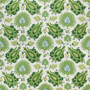 Kashmiri Linen Print Leaf/Aloe by Brunschwig & Fils Designer Fabric