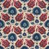 Kashmiri Linen Print Navy/Berry by Brunschwig & Fils Designer Fabric