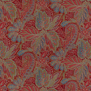 Chandigarh Cotton And Linen Print Garnet by Brunschwig & Fils Designer Fabric
