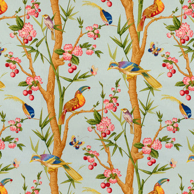 Toucans Bleu by Brunschwig & Fils Fabric Brunschwig & Fils Fabric Toucans BleuFabric COTTON - 100% France </p><p>Repeat: H: 33, V: 39.75 51.25 - Fabric Carolina -
