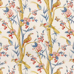 Toucans Berry/Slate by Brunschwig & Fils Designer Fabric