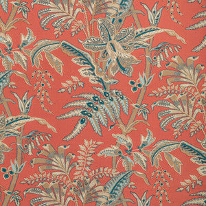 Seychelles Cotton Print Coral by Brunschwig & Fils Designer Fabric