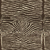 Le Zebre Linen Print Charcoal Brown And White by Brunschwig & Fils Designer Fabric