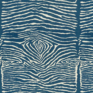 Le Zebre Indigo by Brunschwig & Fils Designer Fabric