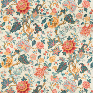 Nizam Cotton Print Red/Blue by Brunschwig & Fils Designer Fabric