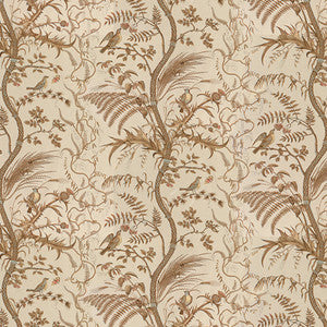 Bird And Thistle Cotton Print Beige by Brunschwig & Fils Designer Fabric