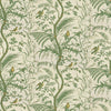 Bird And Thistle Cotton Print Green by Brunschwig & Fils Designer Fabric