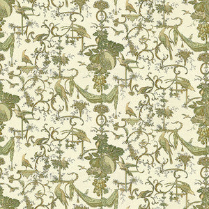 Kininvie Cotton Print Leaf On White by Brunschwig & Fils Designer Fabric