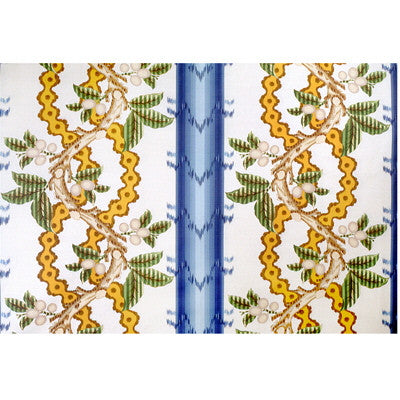 Josselin Cotton And Linen Print Lagoon And Ochre by Brunschwig & Fils Fabric Brunschwig & Fils Fabric Josselin Cotton And Linen Print Lagoon And OchreFabric LINEN - 59%;COTTON - 41% France </p><p>Repeat: H: 27.5, V: 19.5 56 - Fabric Carolina -