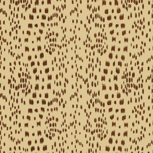 Les Touches Cotton Print Brown by Brunschwig & Fils Designer Fabric
