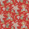 Gillian S Zebras Linen & Cotton Print Flame by Brunschwig & Fils Designer Fabric