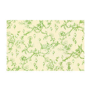 Festival Of Lanterns Linen Print Green by Brunschwig & Fils Designer Fabric