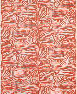 Ashanti Linen And Cotton Print Orange by Brunschwig & Fils Designer Fabric