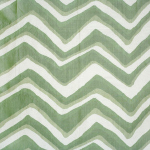 Chevron Bar Silk Warp Print Leaf by Brunschwig & Fils Designer Fabric
