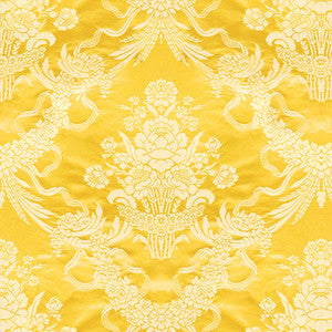 Charlieu Lampas Jaune/Ivoire BR-81036.D.0 By Brunschwig & Fils Designer Fabric