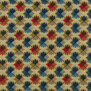 Oatlands Tapestry Blue/Red by Brunschwig & Fils Designer Fabric