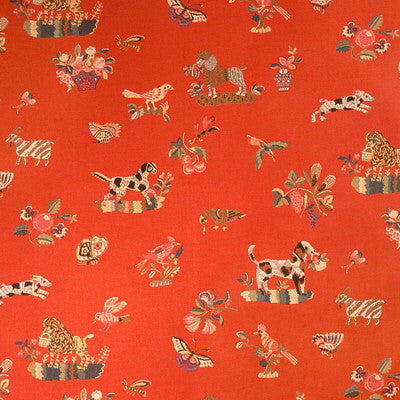 Animalitos Woven Tapestry Tomato by Brunschwig & Fils Fabric Brunschwig & Fils Fabric Animalitos Woven Tapestry TomatoFabric COTTON - 100% France </p><p>Repeat: H: 53.5, V: 29 57 - Fabric Carolina -