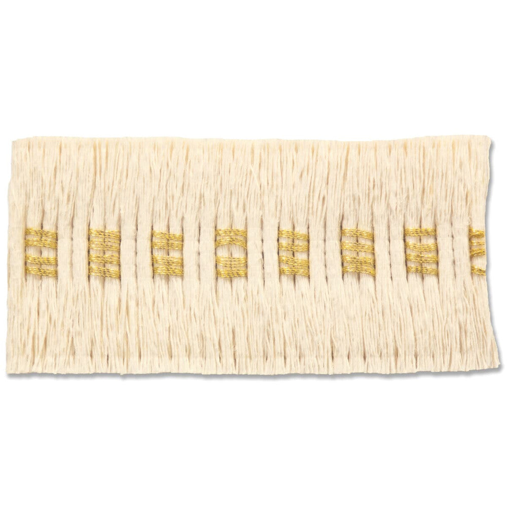 Brentwood 5 Gilt by Stout Designer Trim New World Tapes & Borders 98% Linen 2% Other GERMANY Horizontal: 0.5 and Vertical: 0 1.75 in - Swanky Fabrics -