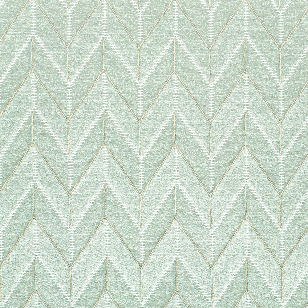 Brussels 3 Teal by Stout Designer Fabric COLOR MY WINDOW LAKE/SEAGLASS 100%POL CHINA Horizontal: 1.750 and Vertical: 1.750 54 in - Swanky Fabrics -