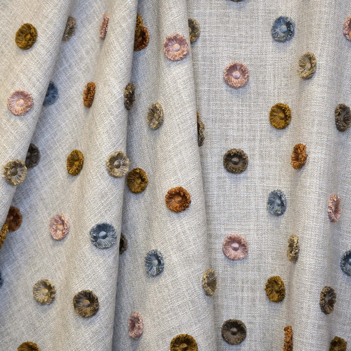 BUTTONS 19J9161 by JF Designer Fabric TRIBUTE 100% Polyester India  Horizontal: 10.625 and Vertical: 6.25 55  - Swanky Fabrics -