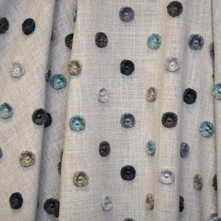 BUTTONS 66J9161 by JF Designer Fabric TRIBUTE 100% Polyester India  Horizontal: 10.625 and Vertical: 6.25 55  - Swanky Fabrics -
